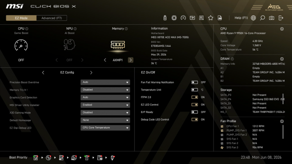 Обзор флагманской материнской платы MSI MEG X870E Ace Max на чипсете AMD X870E Обзор флагманской материнской платы MSI MEG X870E Ace Max на чипсете AMD X870E